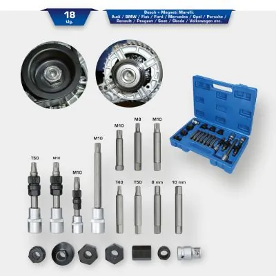 Mounting Tool Kit, alternator freewheel clutch